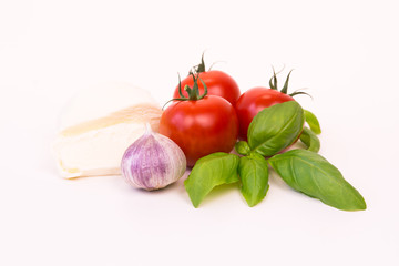 mozzarella, knoblauch und tomaten