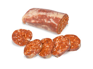 sausage slised isolated