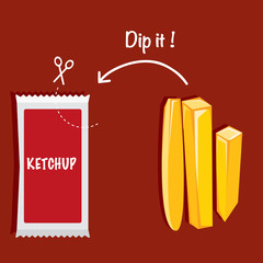 Ketchup and french fries