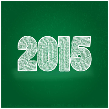 Creative happy new year 2015 text design.