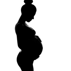 silhouette  pregnant woman - 70673881