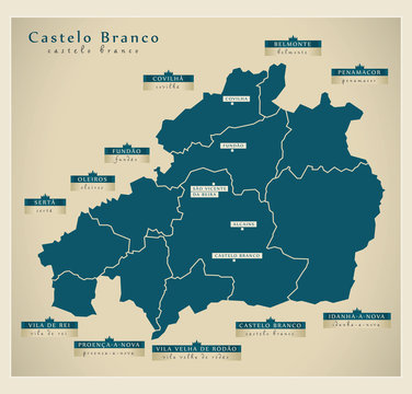 Modern Map - Castelo Branco PT