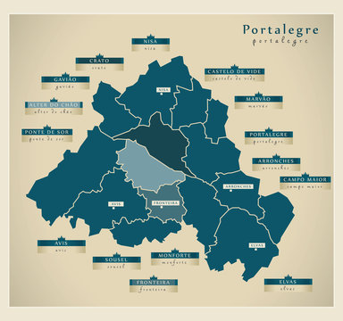 Modern Map - Portalegre PT