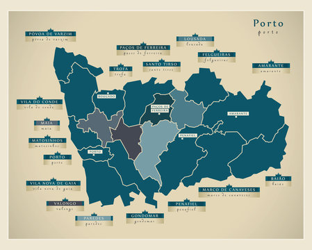 Modern Map - Porto PT