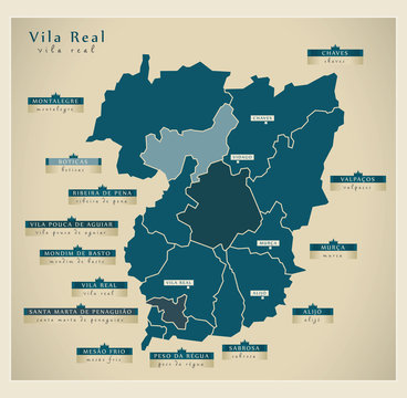 Modern Map - Vila Real PT