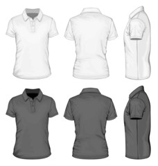 Men's short sleeve polo-shirt design templates.