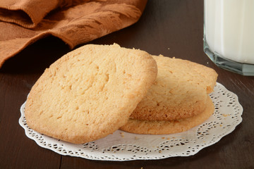 Sugar cookies and milk