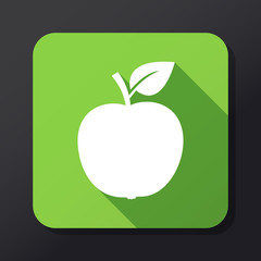 Apple flat icon with long shadow