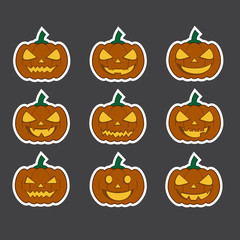 pumpkins for Halloween set