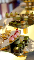 colourful dessert buffet