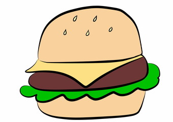 cartoon hamburger