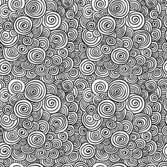 abstract hand drawn circles seamless background pattern