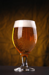 Glass of light beer
