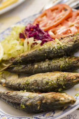 Grilled sardines