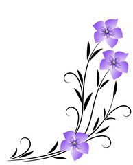 Corner floral ornament