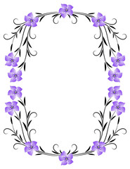 Floral ornament frame