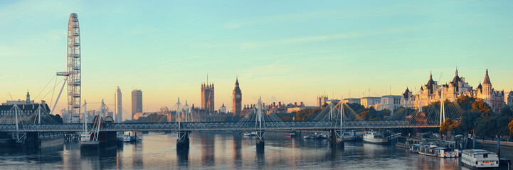 Fototapeta na wymiar Thames River Panorama