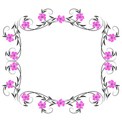 Floral ornament frame