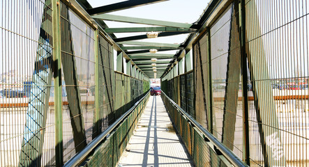 Puente provisional en las obras del tren de alta velocidad,