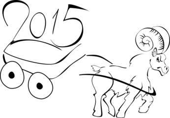 Obraz premium Ram symbol of the new year