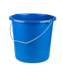 Empty blue bucket