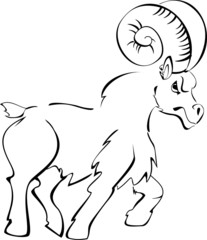 Horned ram