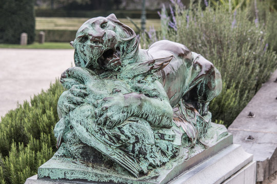 standbeeld tijger Kruidtuin Brussel