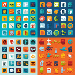 Set of halloween icons