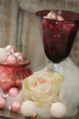 Christbaumkugeln im Glas