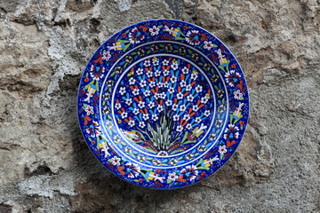 Blue decorative plate