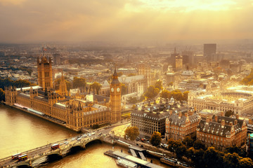 Fototapeta premium Westminster aerial