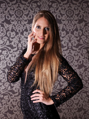 Model posing for descriptive and beauty image.