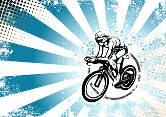 Fototapeta premium retro cycling poster background