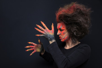 Zauberin mit Feuer-Haar