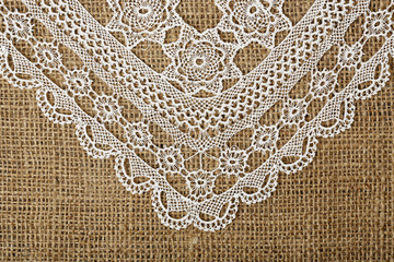 doily on burlap