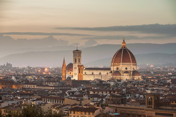 Fototapeta na wymiar Magnificent panoramic view of Florence, Italy