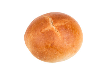 French bun isolated on white background