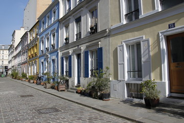 Fototapeta na wymiar Rue Crémieux à Paris 