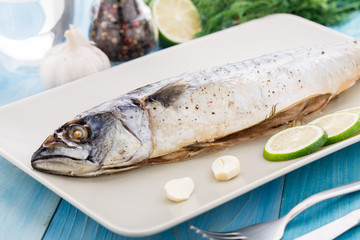 Baked mackerel