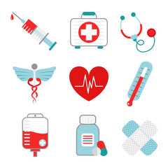 Medicine icons set
