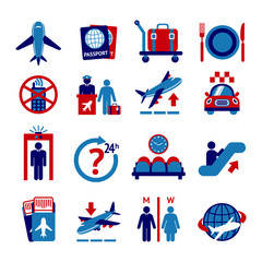 Fototapeta premium Airport Icons Set