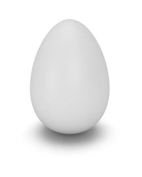 White egg. 3D.