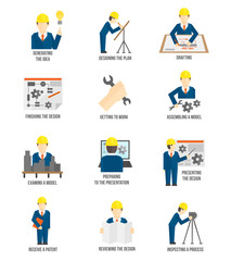 Set of engineer icons