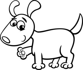 dog puppy cartoon coloring page