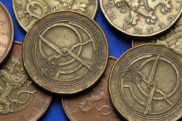 Naklejka premium Coins of the Czech Republic