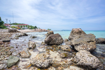 seascape, beach of Koh Larn thailand in summer