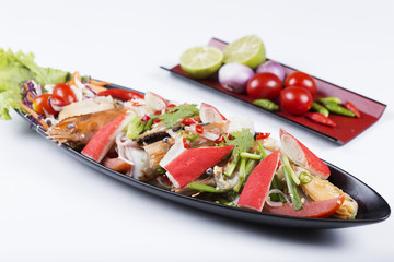 Thai spicy seafood salad