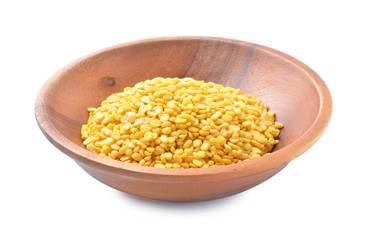 yellow bean on white background
