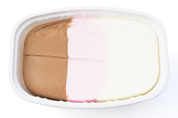 multi-color ice cream on a white background