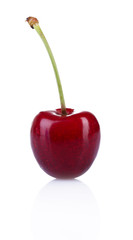 Sweet cherry isolated on white